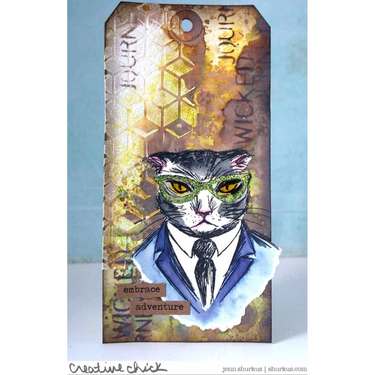 Tim Holtz Layering Stencil BLOCKS THS059 cool cat