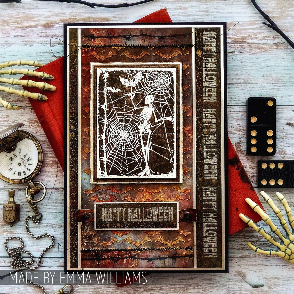 Tim Holtz Layering Stencil Batground ths046 skeleton