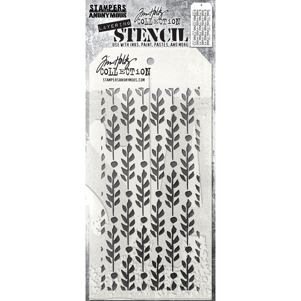 Tim Holtz Layering Stencil Berry Leaves ths174