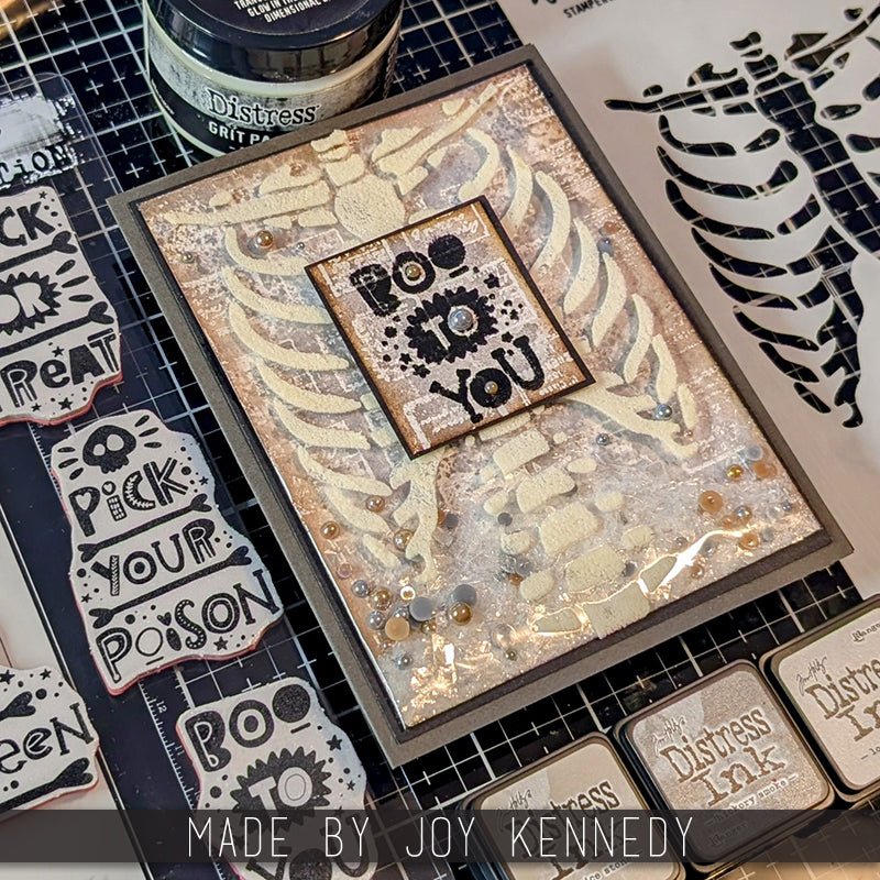Tim Holtz Layering Stencil Bones ths185