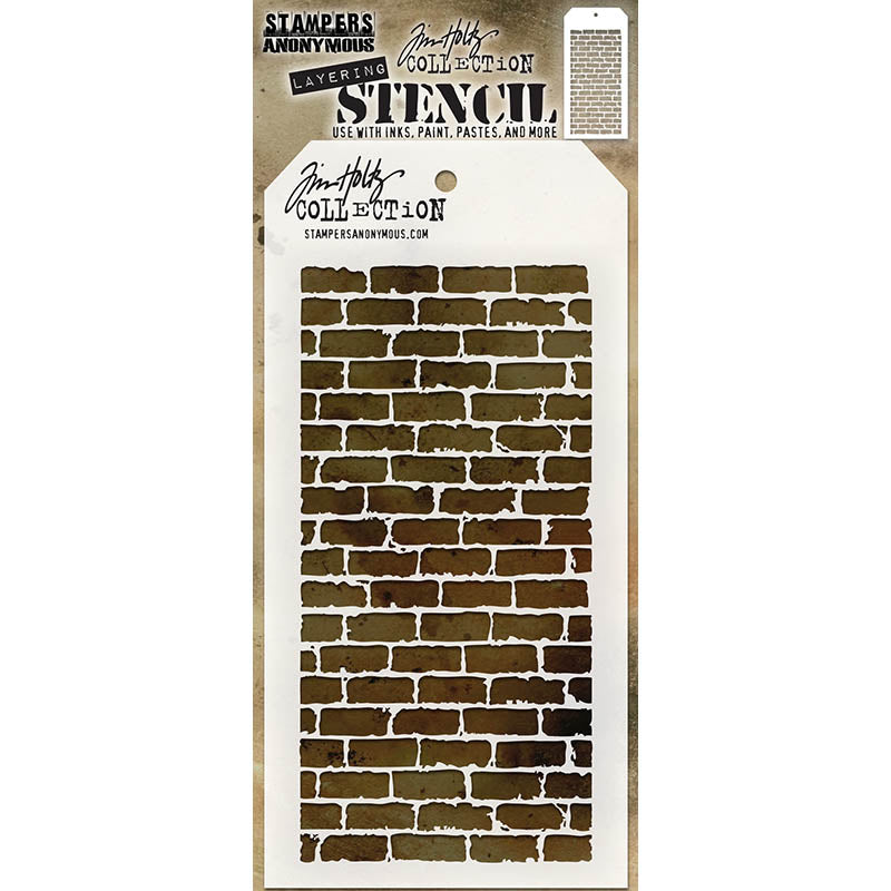 Tim Holtz Layering Stencil Bricked ths038
