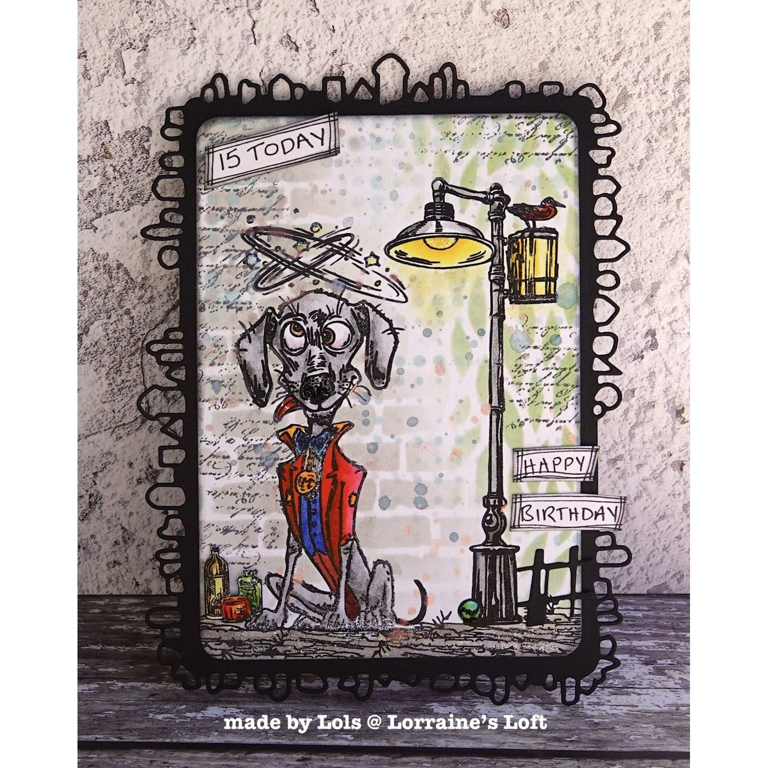 Tim Holtz Layering Stencil Bricked ths038 birthday | color-code:ALT02