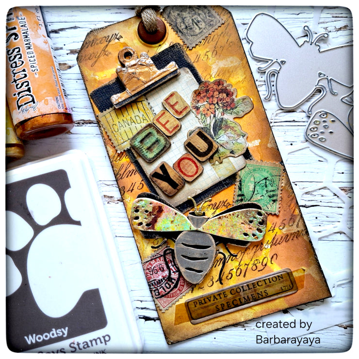 Tim Holtz Layering Stencil Brush Hex THS166 wings | color-code:ALT02