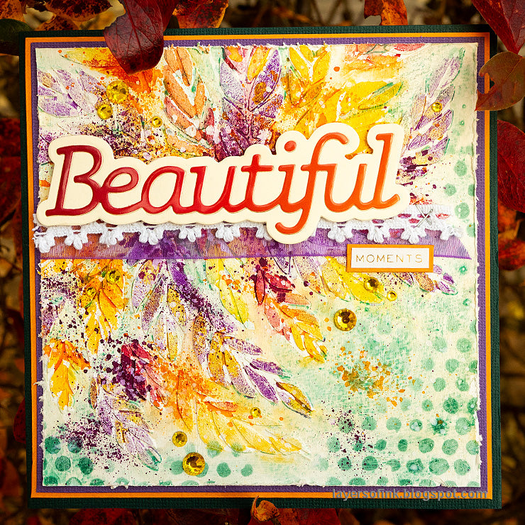 Tim Holtz Layering Stencil Bubble ths002 leaves | color-code:ALT03