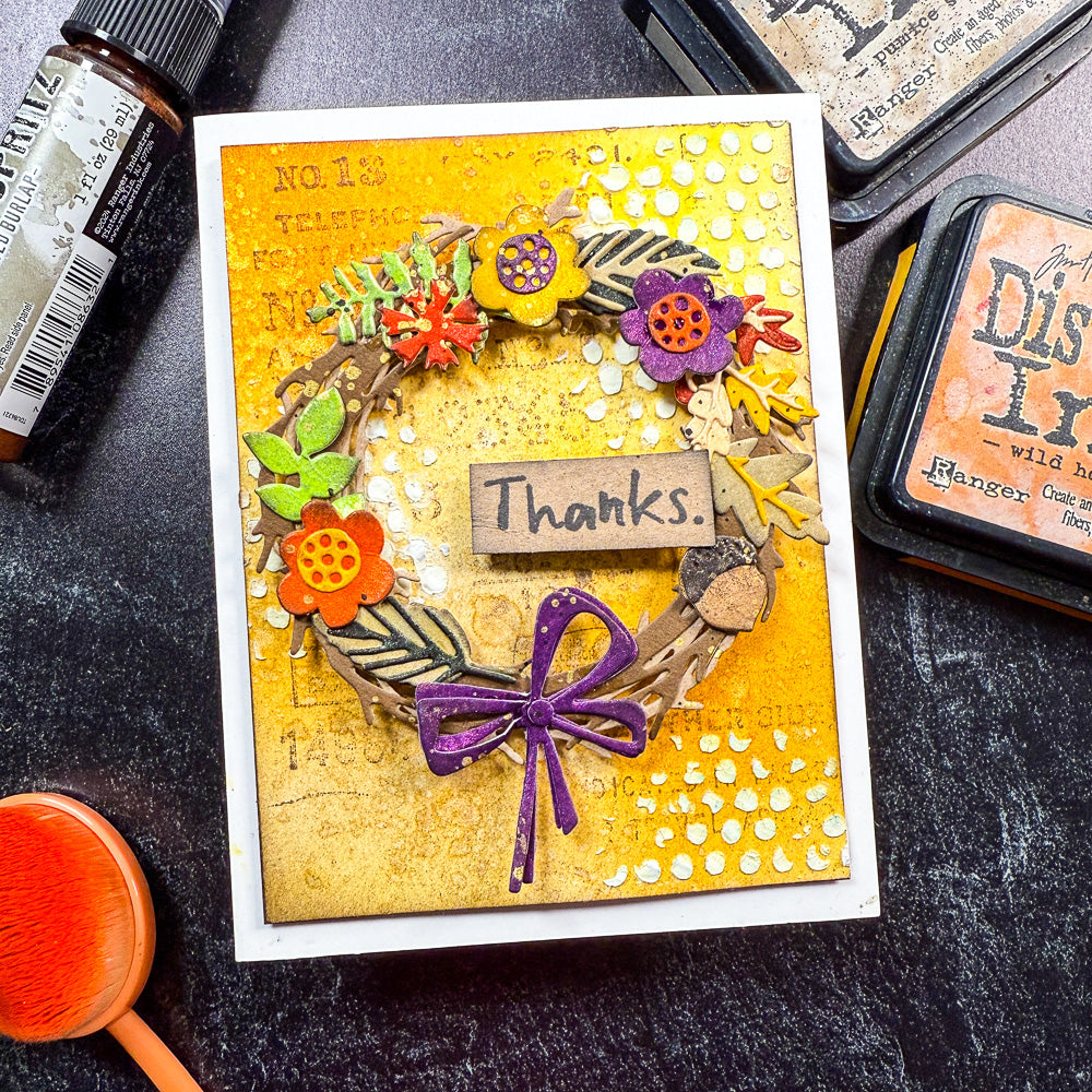Tim Holtz Layering Stencil Bubble ths002 yellow | color-code:ALT04