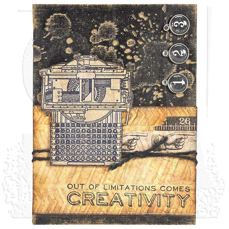 Tim Holtz Layering Stencil CHEVRON ths024 typewriter