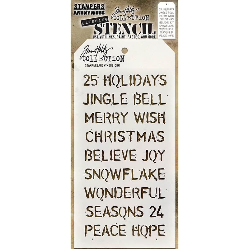 Tim Holtz Layering Stencil CHRISTMAS THS030