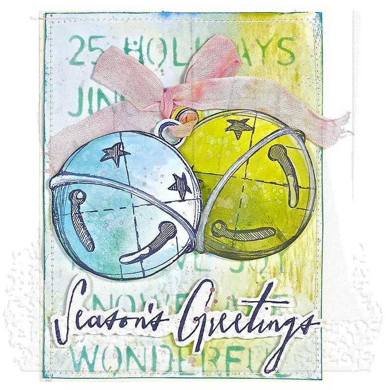 Tim Holtz Layering Stencil CHRISTMAS THS030 season's greetings