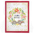Tim Holtz Layering Stencil CHRISTMAS THS030 season's greetings wreath