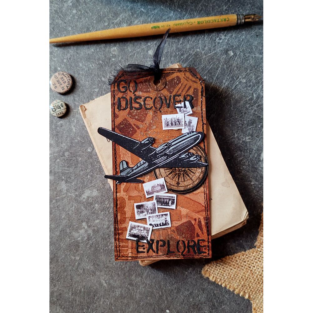 Tim Holtz Layering Stencil CLOCKWORK  THS013 explore | color-code:ALT01