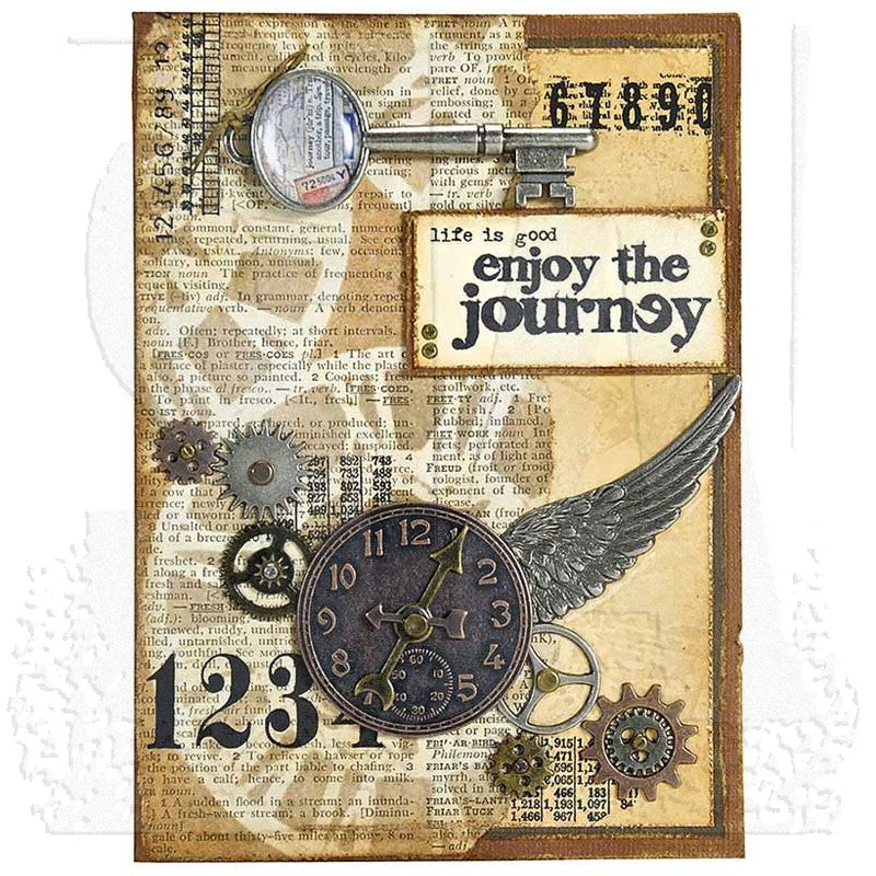 Tim Holtz Layering Stencil CLOCKWORK THS013 journey