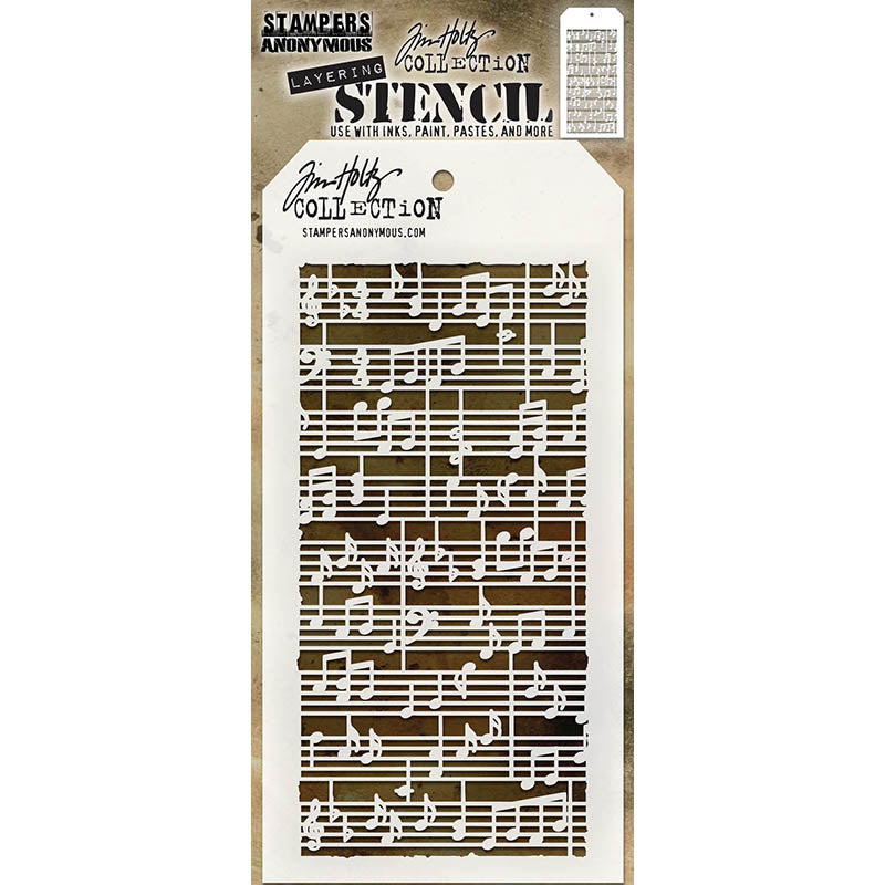 Tim Holtz Layering Stencil CONCERTO THS067