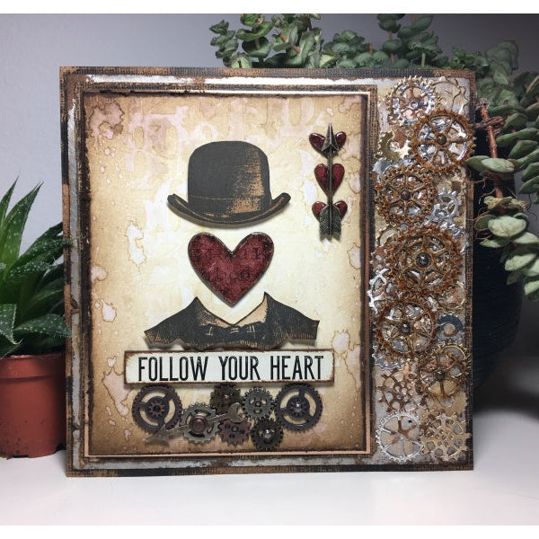 Tim Holtz Layering Stencil COUNTDOWN THS058 gears