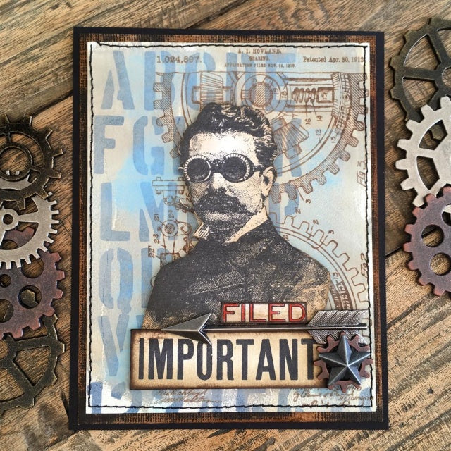 Tim Holtz Layering Stencil CRATE THS089 professor