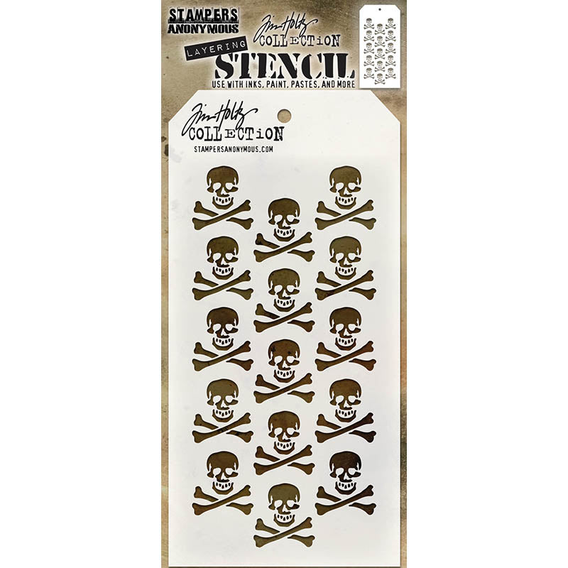 Tim Holtz Layering Stencil CROSSBONES THS064