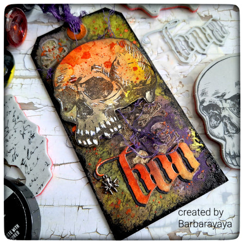 Tim Holtz Layering Stencil CROSSBONES THS064 boo
