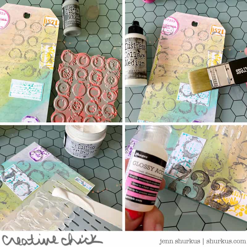 Tim Holtz Layering Stencil DASHES THS101 pastels