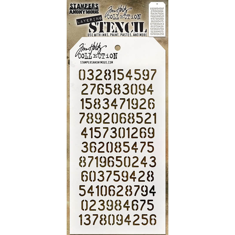 Tim Holtz Layering Stencil DIGITS THS145
