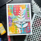 Tim Holtz Layering Stencil Dotted ths100 so glad we're friends card | color-code:ALT01