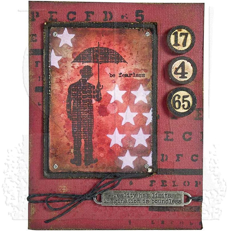 Tim Holtz Layering Stencil EYE CHART THS010 stars