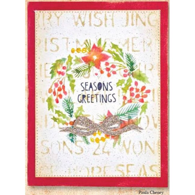 Tim Holtz Layering Stencil FESTIVE THS029 seasons greetings