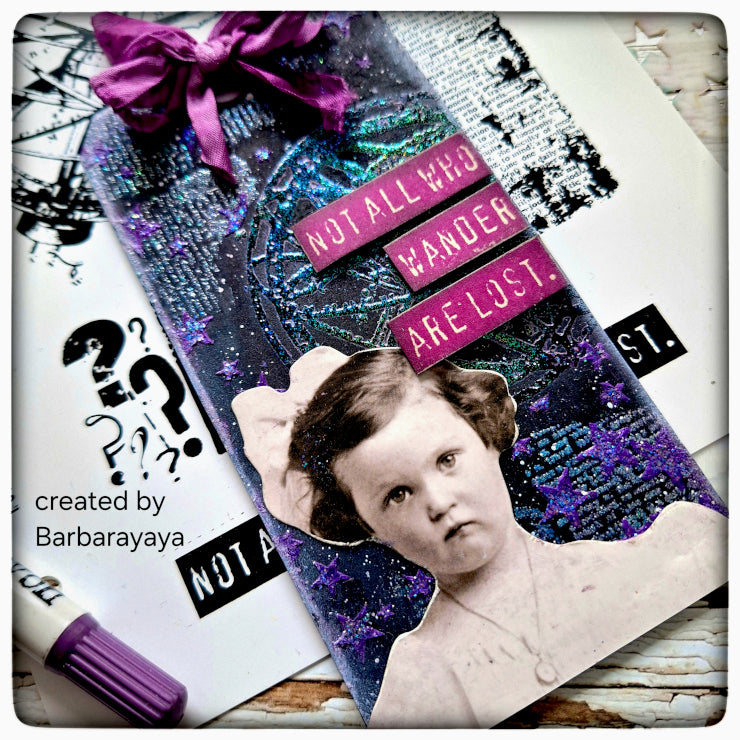 Tim Holtz Layering Stencil Falling Stars ths115 purple | color-code:ALT02