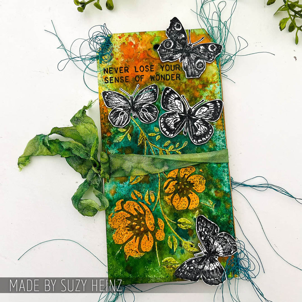 Tim Holtz Layering Stencil Floral ths077 green