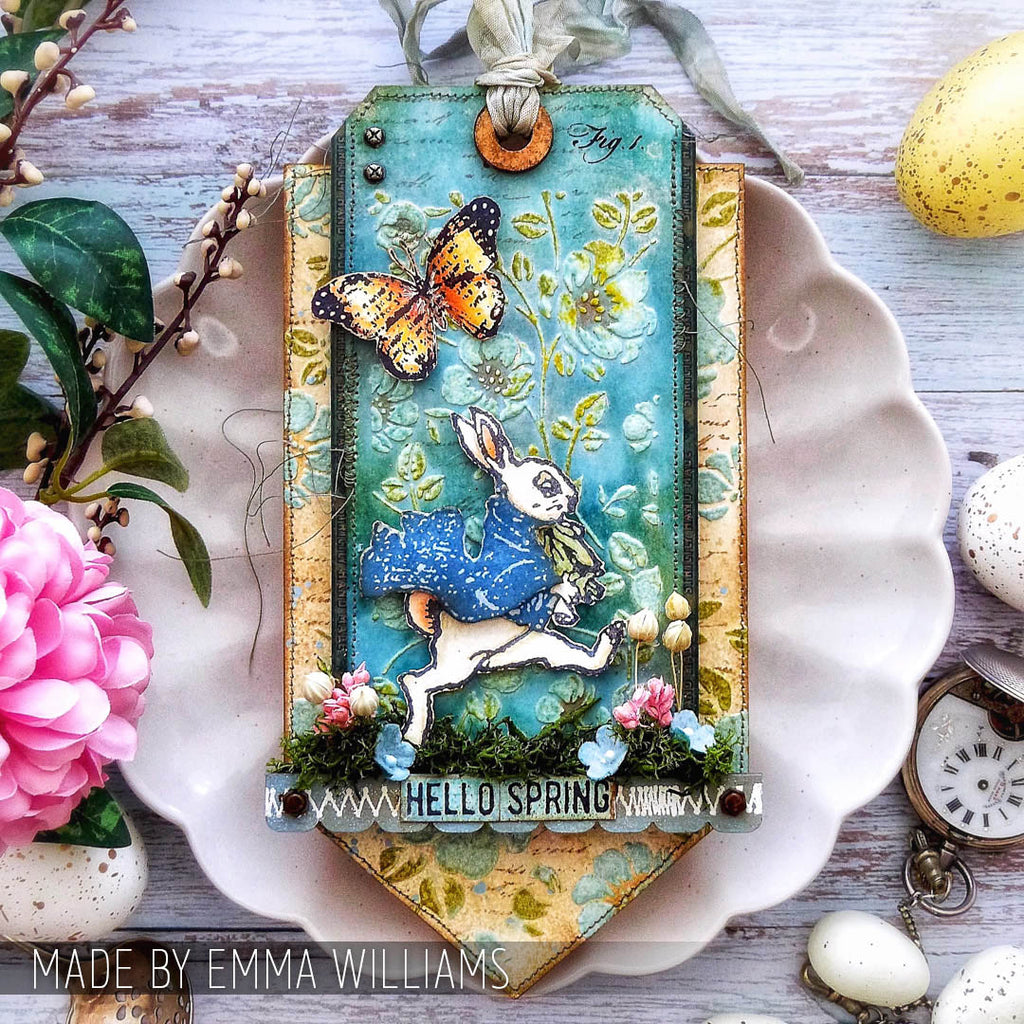 Tim Holtz Layering Stencil Floral ths077 hello