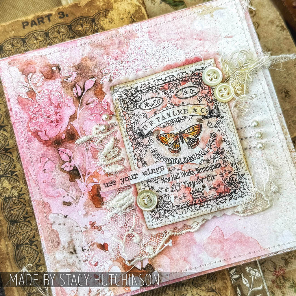 Tim Holtz Layering Stencil Floral ths077 lace