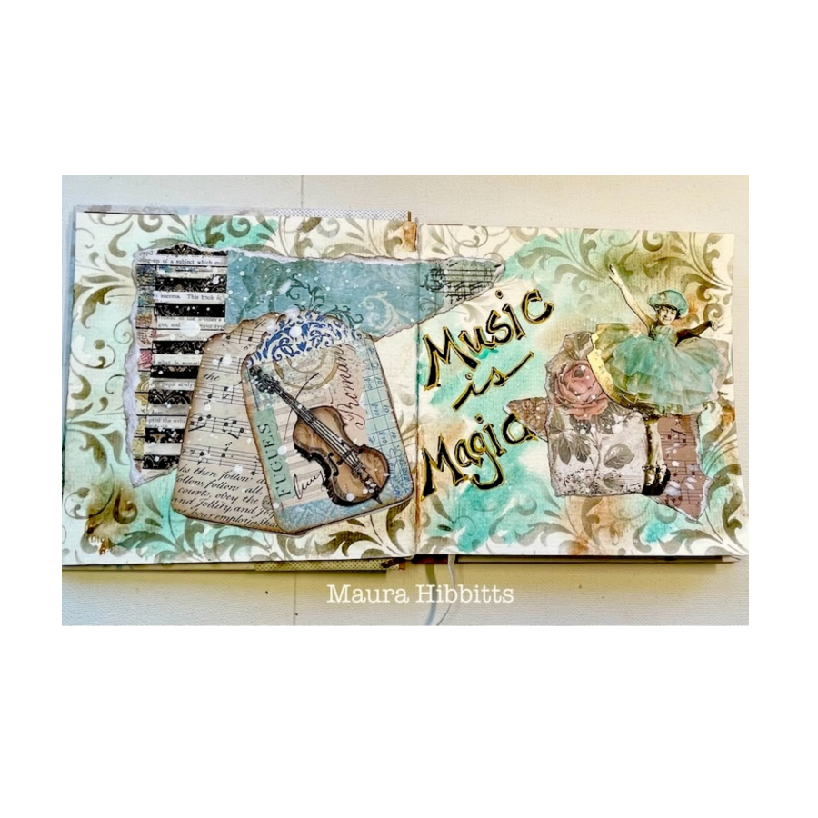 Tim Holtz Layering Stencil Flourish ths032 music | color-code:ALT03