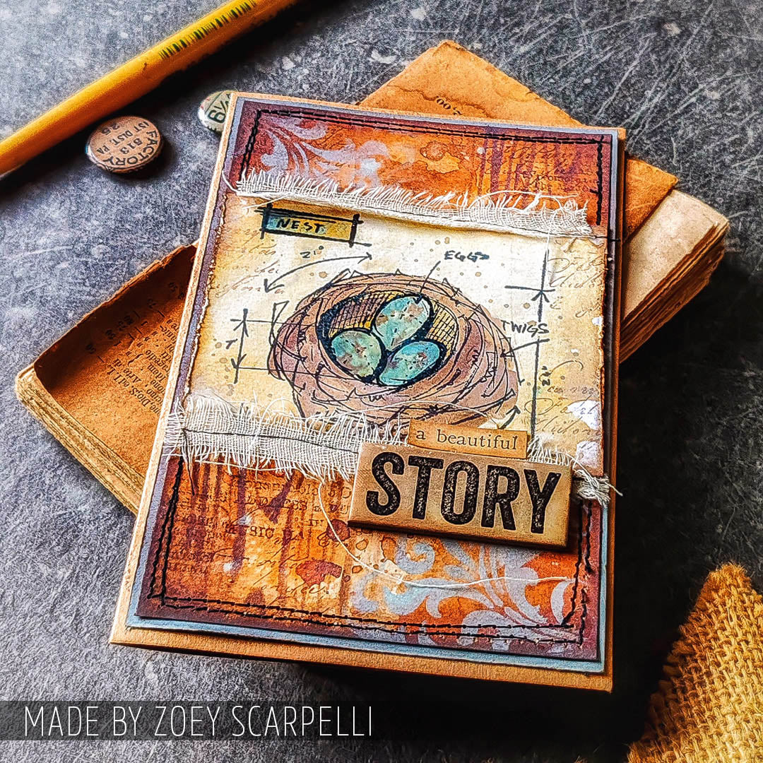 Tim Holtz Layering Stencil Flourish ths032 nest