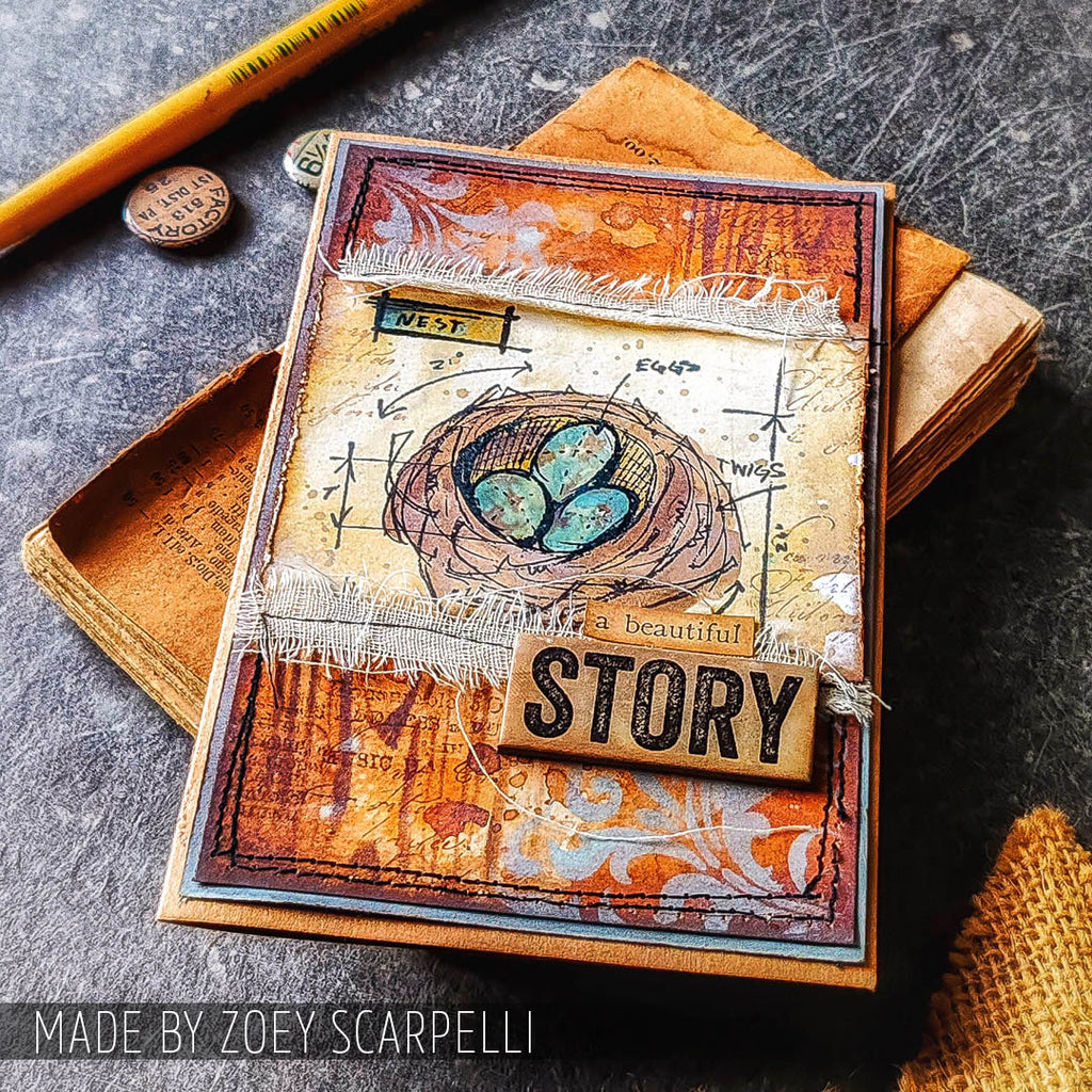 Tim Holtz Layering Stencil Flourish ths032 nest