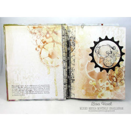 Tim Holtz Layering Stencil GEARS THS052 sepia