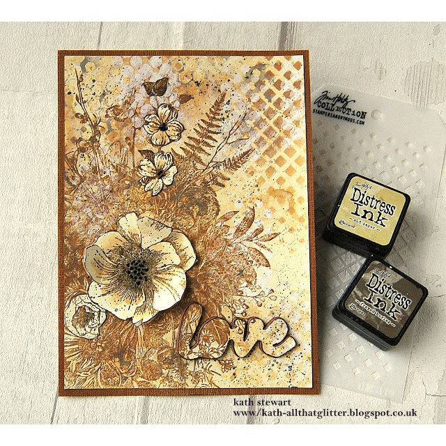 Tim Holtz Layering Stencil GRADIENT HEX THS117 love