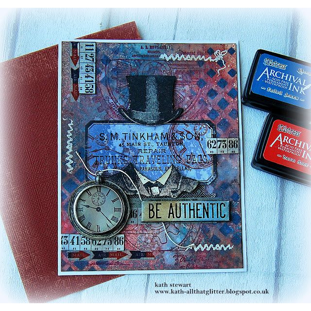 Tim Holtz Layering Stencil GRADIENT SQUARE THS119 clock