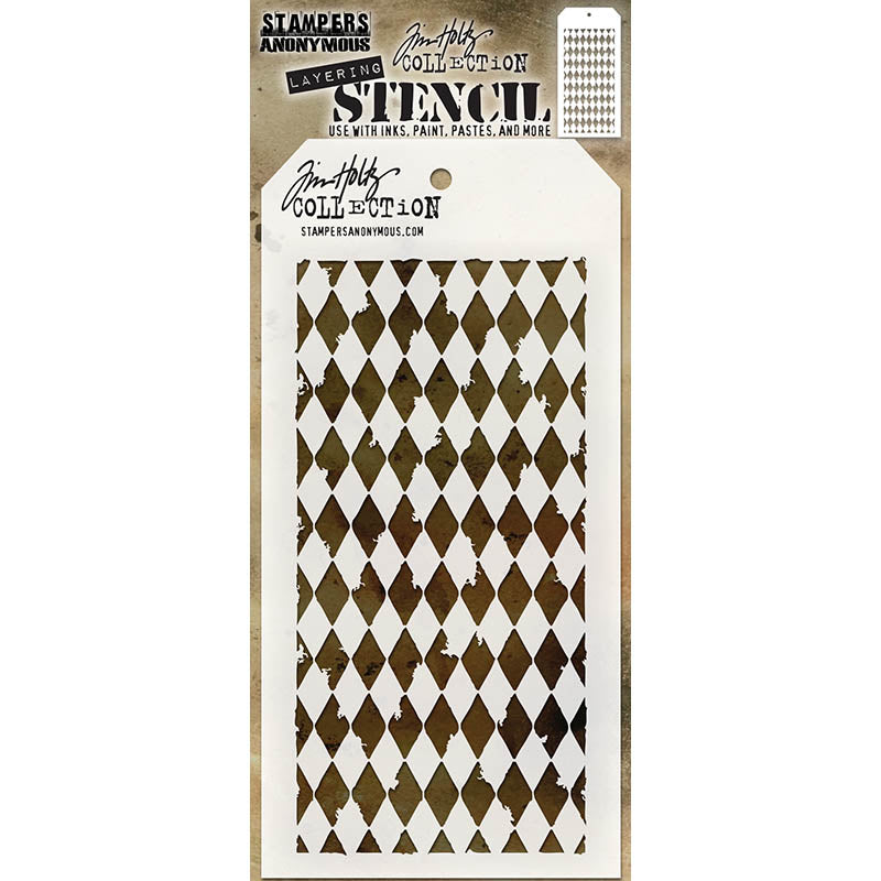 Tim Holtz Layering Stencil HARLEQUIN THS016