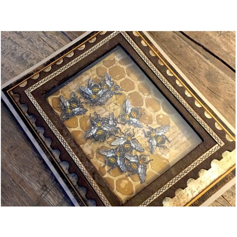 Tim Holtz Layering Stencil HIVE THS105 bees