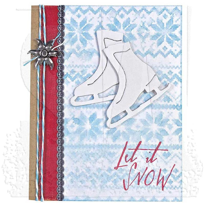 Tim Holtz Layering Stencil HOLIDAY KNIT THS028 snow
