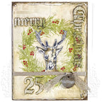 Tim Holtz Layering Stencil HOLIDAY SCRIPT THS066 wreath
