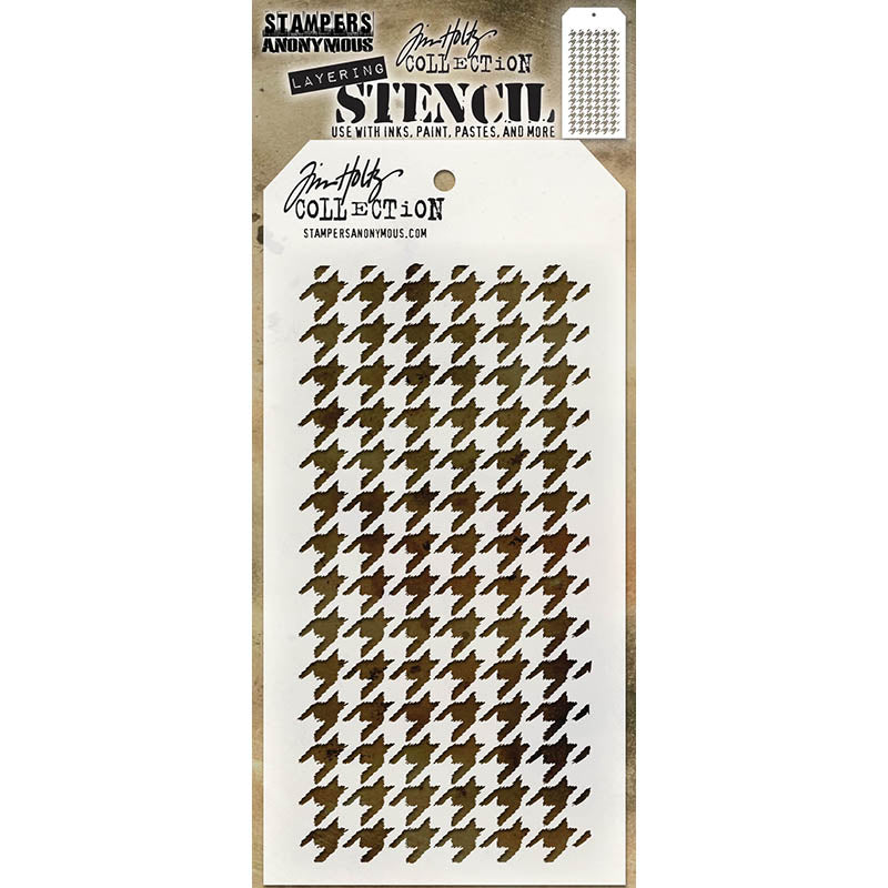 Tim Holtz Layering Stencil HOUNDSTOOTH THS055
