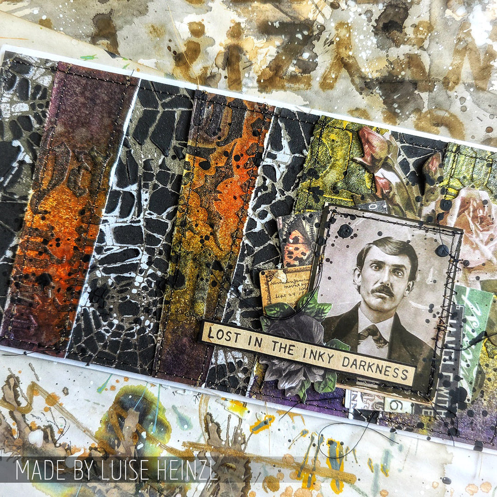 Tim Holtz Layering Stencil Halloween Script ths063 darkness