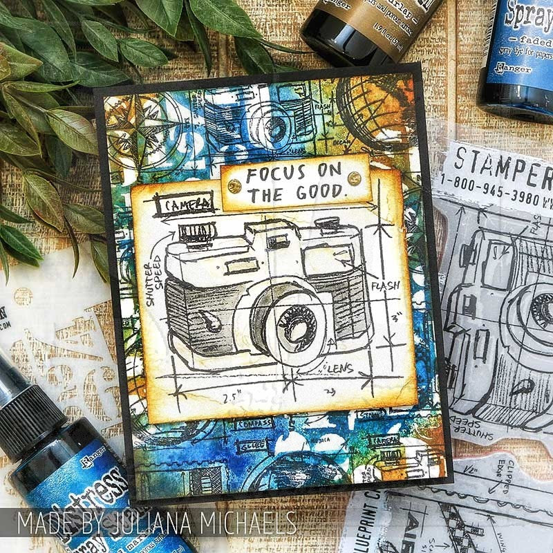 Tim Holtz Layering Stencil INDUSTRIAL THS051 camera