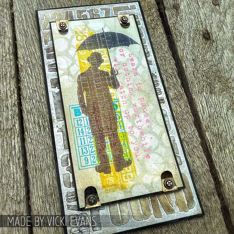 Tim Holtz Layering Stencil INDUSTRIAL THS051 umbrella