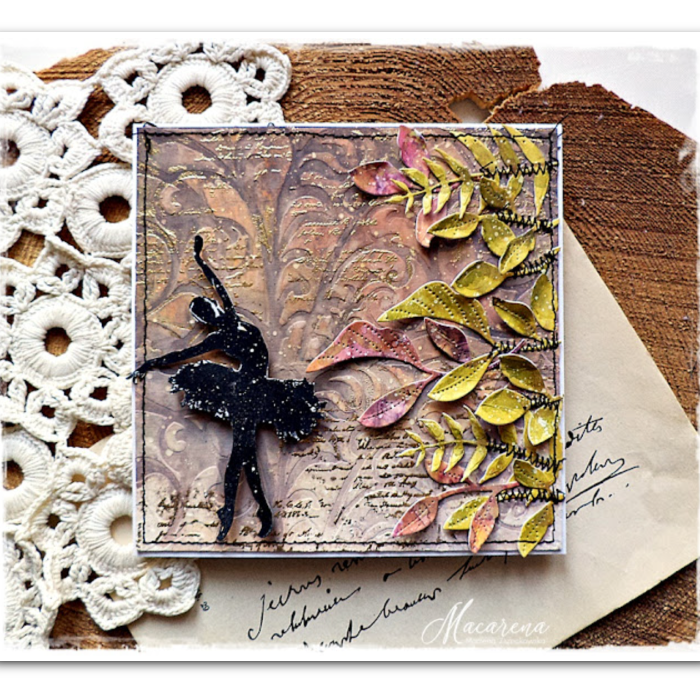 Tim Holtz Layering Stencil IRON WORKS THS148 ballerina
