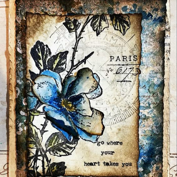 Tim Holtz Layering Stencil LEAFY THS078 flower