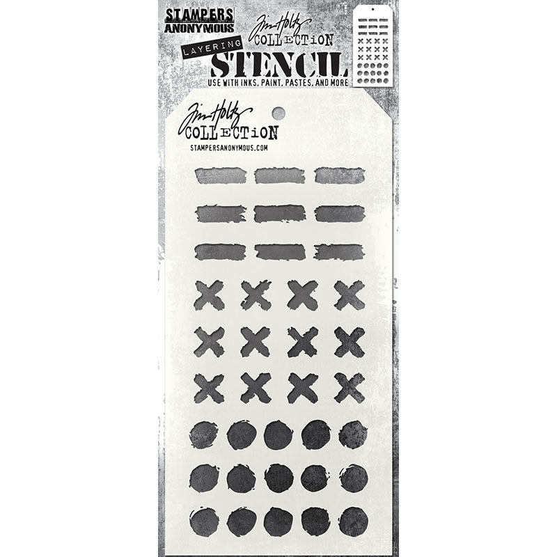 Tim Holtz Layering Stencil MARKINGS THS160