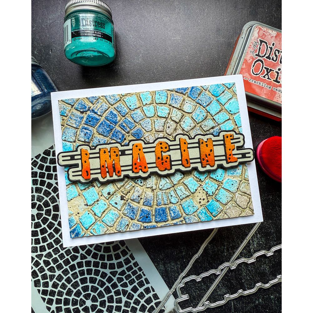 Tim Holtz Layering Stencil MOSAIC THS084 imagine | color-code:ALT02