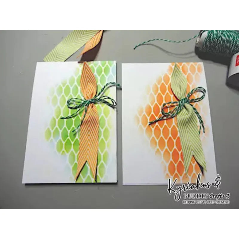 Tim Holtz Layering Stencil Mesh ths041 orange