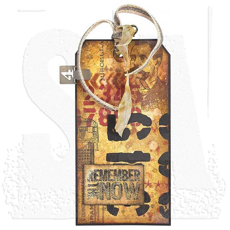 Tim Holtz Layering Stencil NUMBERED ths020 tag