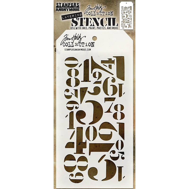 Tim Holtz Layering Stencil NUMERIC THS054
